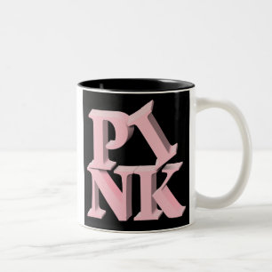 PinkonBlack Breast Cancer Awareness Two-Tone Coffee Mug