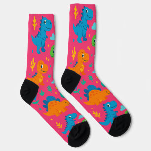 Pinkosaurus Party  Socks