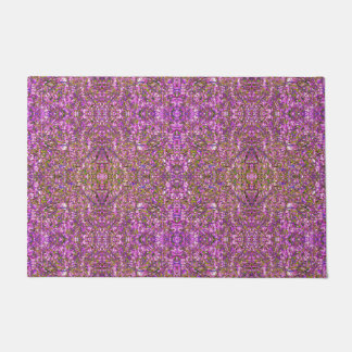 Pinks and Purples Abstract Kaleidoscope Pattern Doormat