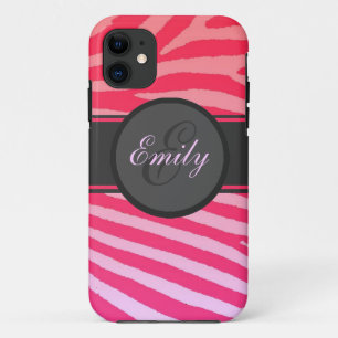 Pinks bright zebra stripes custom iphone 5 case