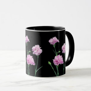 Pinks on Black Mug