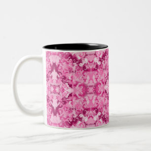 Pinks on Pinks Swirls Two-Tone Coffee Mug