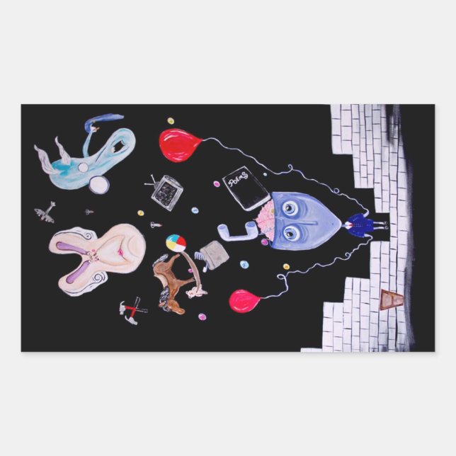 Pink's Wall Rectangular Sticker (Front)