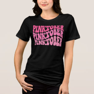 Pinktober Breast Cancer Awareness Month Blend Tri-Blend Shirt