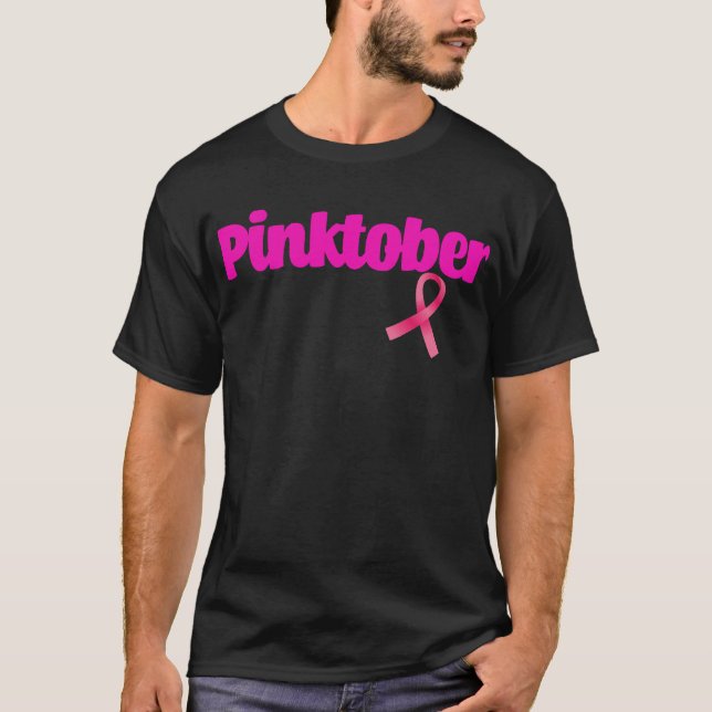Pinktober Pink October Breast Cancer Awareness T-Shirt (Front)