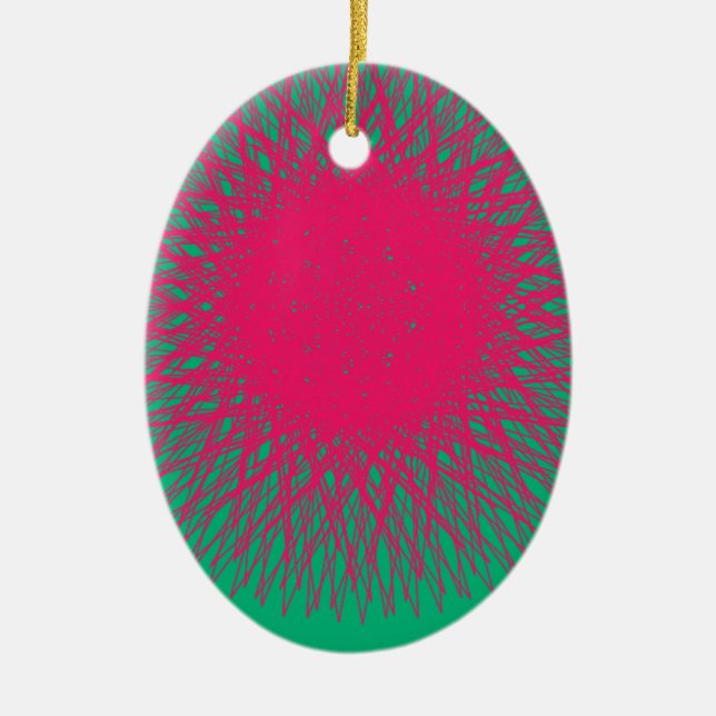 pinky abstract ceramic tree decoration (Front)