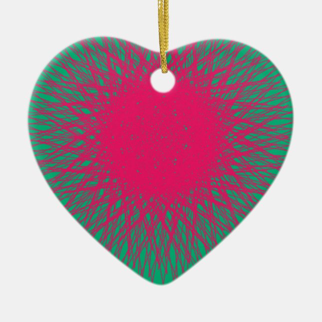 pinky abstract ceramic tree decoration (Front)