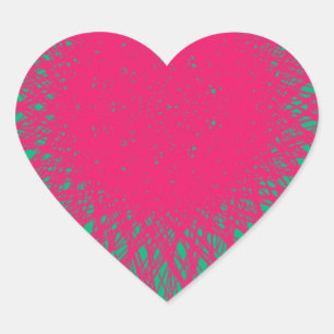 pinky abstract heart sticker