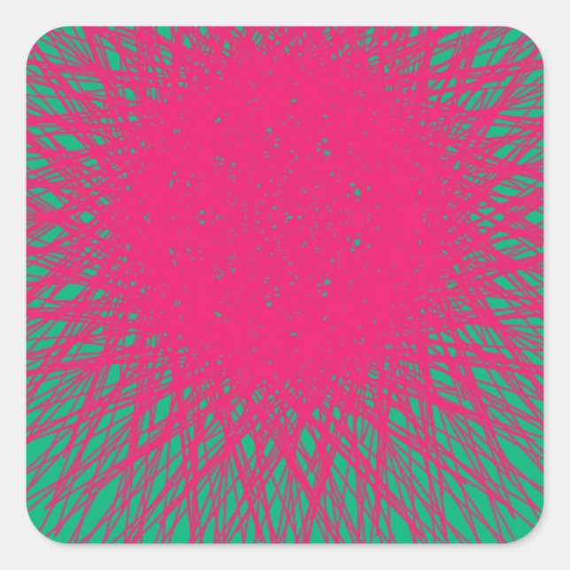 pinky abstract square sticker (Front)