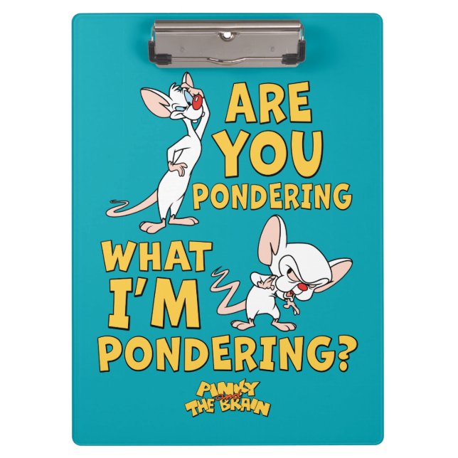 Pinky and the Brain | Are You Pondering? Clipboard (Front)