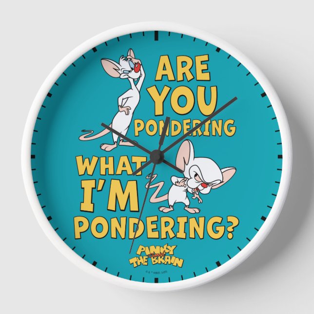 Pinky and the Brain | Are You Pondering? Clock (Front)