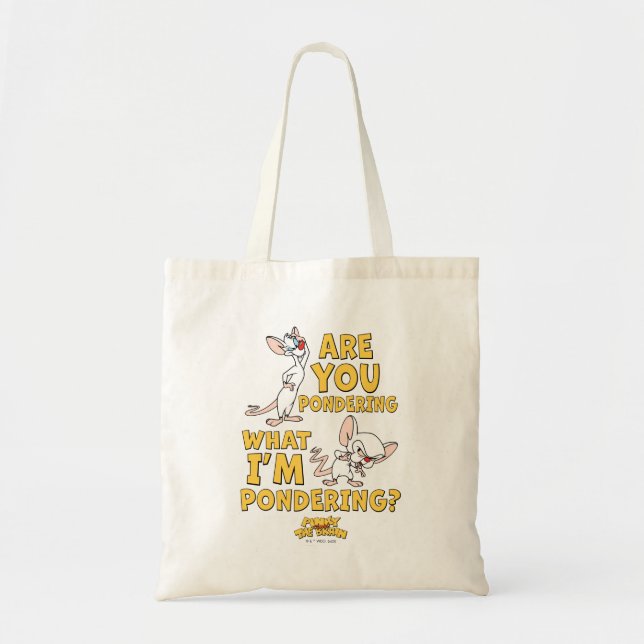 Pinky and the Brain | Are You Pondering? Tote Bag (Front)