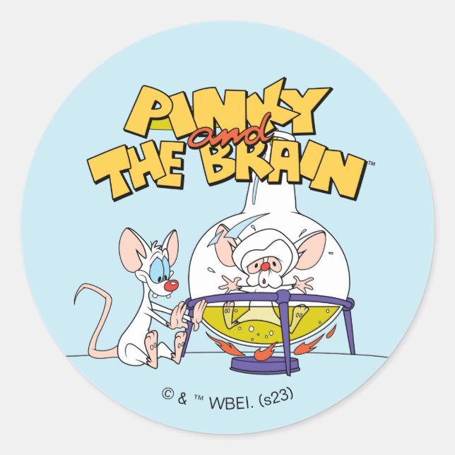 Pinky and the Brain | Laboratory Science Classic Round Sticker (Front)