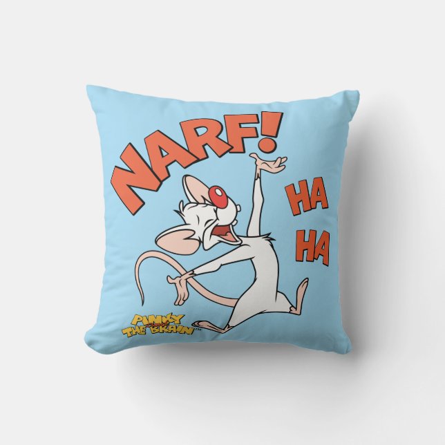 Pinky and the Brain | Pinky "Narf!" Cushion (Front)