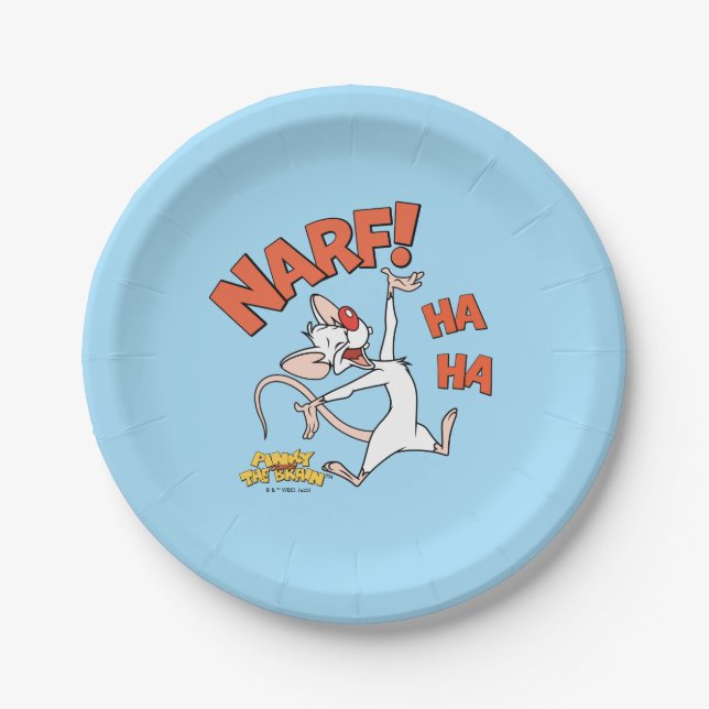 Pinky and the Brain | Pinky "Narf!" Paper Plate (Front)
