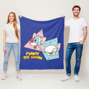 Pinky and the Brain   Retro Character Graphics Fleece Blanket