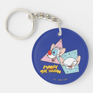 Pinky and the Brain   Retro Character Graphics Key Ring