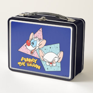 Pinky and the Brain   Retro Character Graphics Metal Lunch Box