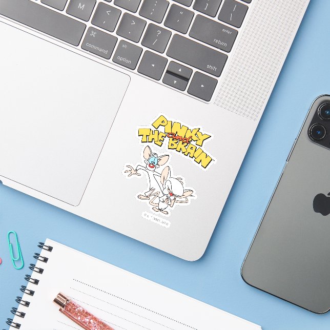 Pinky and the Brain | Show Logo (Laptop w/ iPhone)