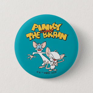Pinky and the Brain   Show Logo 6 Cm Round Badge