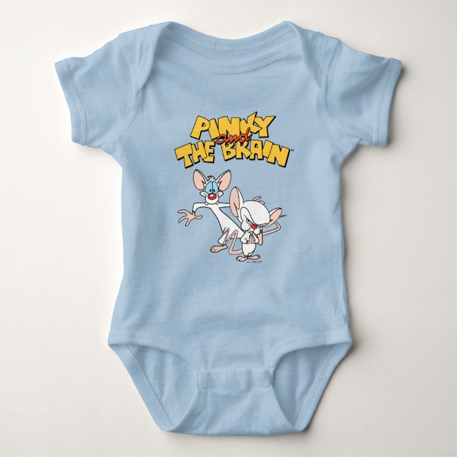 Pinky and the Brain | Show Logo Baby Bodysuit (Front)