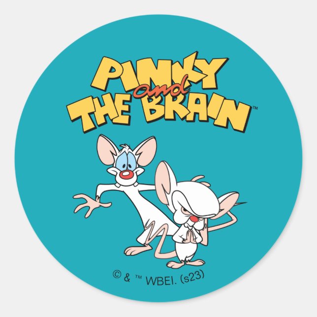 Pinky and the Brain | Show Logo Classic Round Sticker (Front)