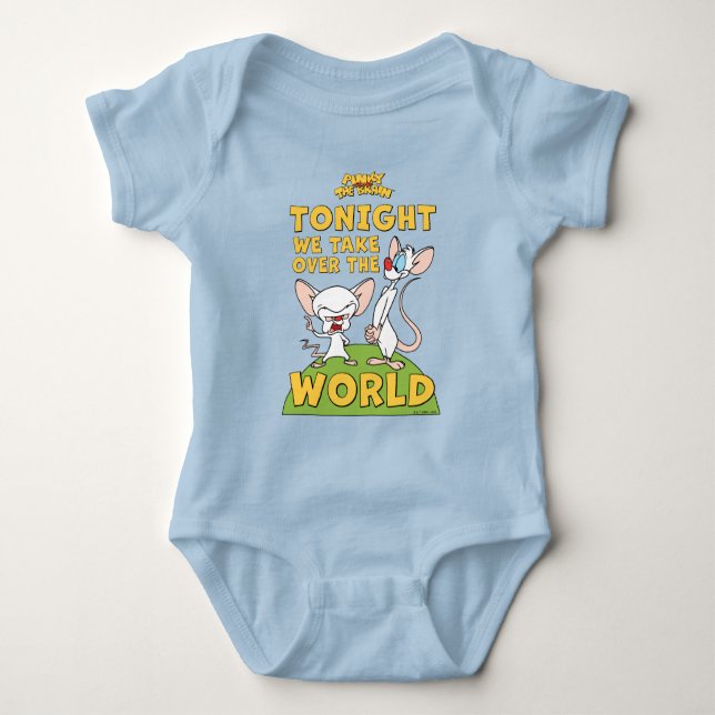 Pinky and the Brain | Take Over The World Baby Bodysuit (Front)