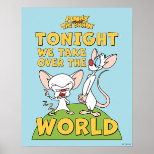 Pinky and the Brain   Take Over The World Poster
