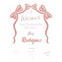 Pinky Bridal Shower Welcome Poster