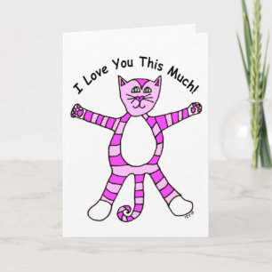 Pinky Cat Valentine's Day Card
