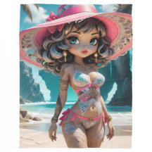 Pinky Dollz Fleece Blanket