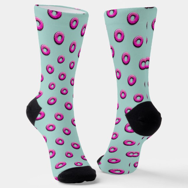 Pinky Doughnut - colourful sprinkles 1 Socks (Angled)