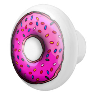 Pinky Doughnut with colourful sprinkles + your ide Ceramic Knob