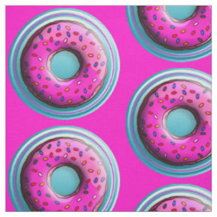 Pinky Doughnut with colourful sprinkles + your ide Fabric
