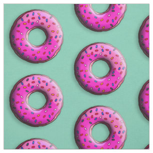 Pinky Doughnut with colourful sprinkles + your ide Fabric