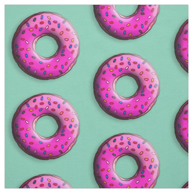 Pinky Doughnut with colourful sprinkles + your ide Fabric (Swatch)