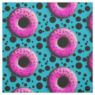 Pinky Doughnut with colourful sprinkles + your ide Fabric