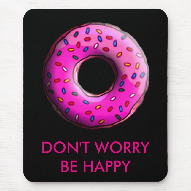 Pinky Doughnut with colourful sprinkles + your ide Mouse Pad (Front)