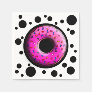 Pinky Doughnut with colourful sprinkles + your ide Napkin