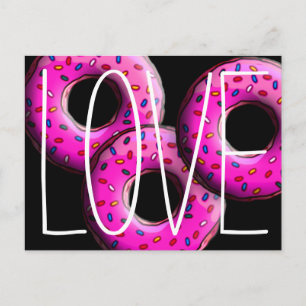 Pinky Doughnut with colourful sprinkles + your ide Postcard