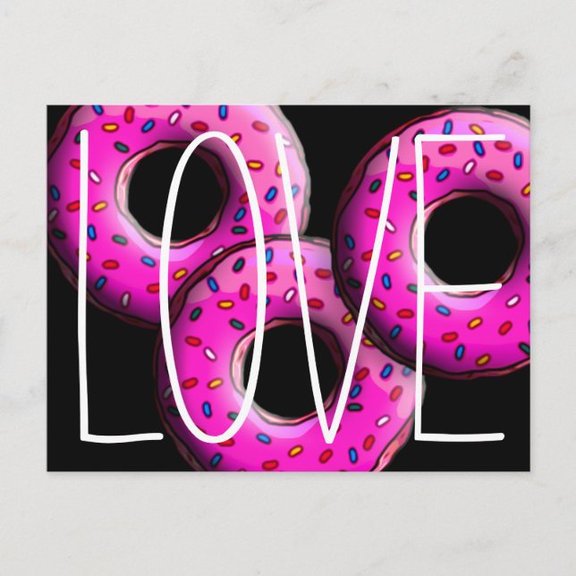 Pinky Doughnut with colourful sprinkles + your ide Postcard (Front)