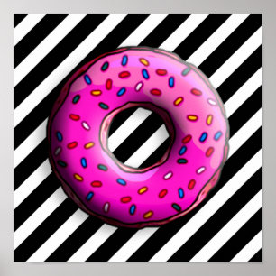 Pinky Doughnut with colourful sprinkles + your ide Poster