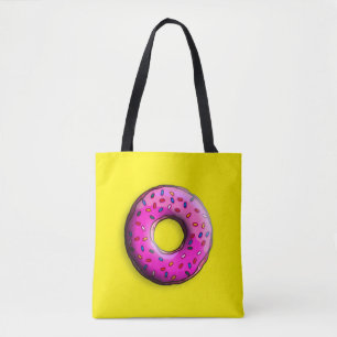 Pinky Doughnut with colourful sprinkles + your ide Tote Bag
