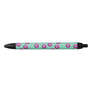 Pinky Doughnuts seamless pattern + your ideas Black Ink Pen