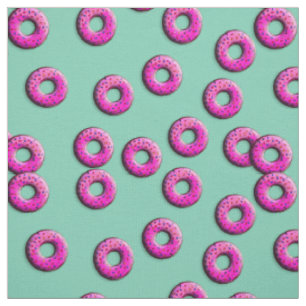 Pinky Doughnuts seamless pattern + your ideas Fabric