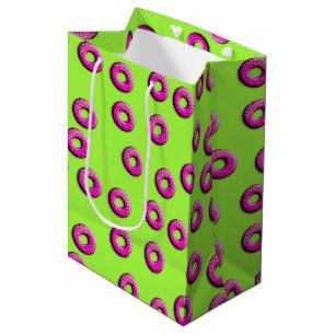Pinky Doughnuts seamless pattern + your ideas Medium Gift Bag