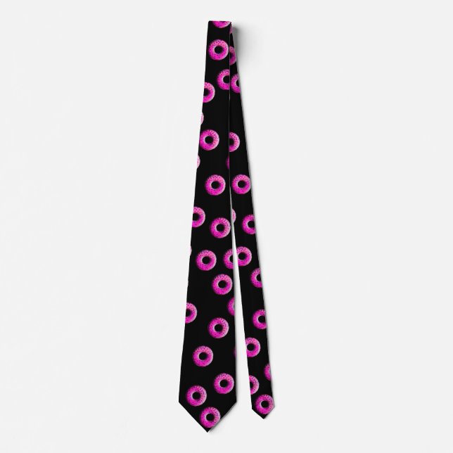 Pinky Doughnuts seamless pattern + your ideas Tie (Front)
