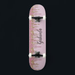 Pinky Glitter Skateboard<br><div class="desc">Easily personalise this custom pink faux glitter skateboard deck. A great gift for for any girl skater. NOT ACTUAL GLITTER</div>