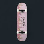 Pinky Glitter Skateboard<br><div class="desc">Easily personalise this custom pink faux glitter skateboard deck. A great gift for for any girl skater. NOT ACTUAL GLITTER</div>