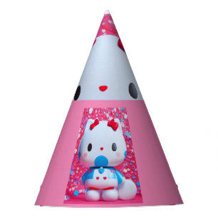 pinky kitty party hat